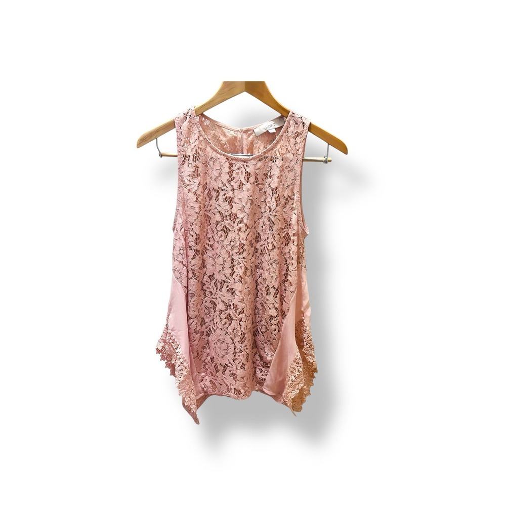 Vtg Dusty Pink Lace Top XS Fairy Whimsigoth Festival Sheer Asymmetrical Romantic